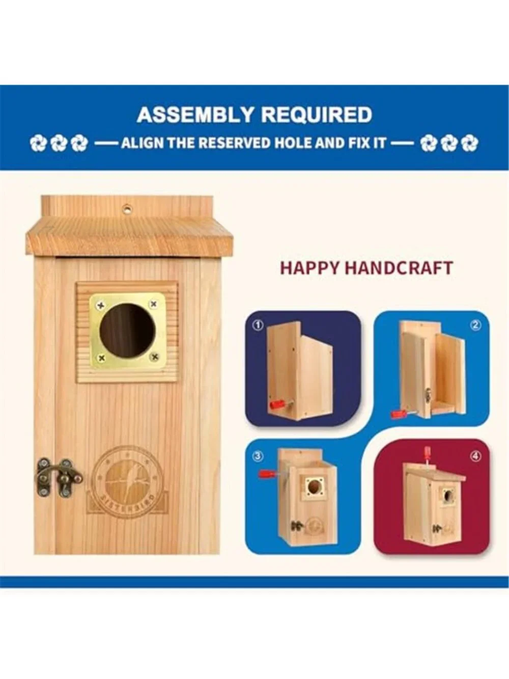 2 Pack Bird Houses for Outside Clearance with Copper Guard, Cedar Bird House